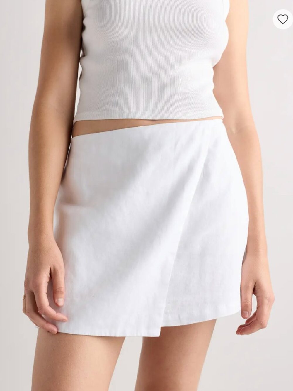 Quince White Mini Skirt